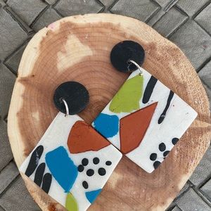 Handmade “Artful Elements” Clay Earrings
